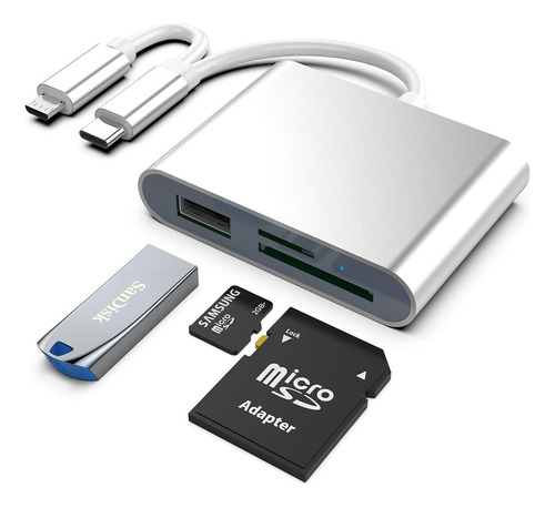 Adaptador De Lector De Tarjetas De Memoria Eletrand Tipo C +