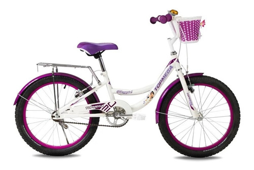 Bicicleta Topmega Flexygirl Rod 20 C/canasto Cubietas Negras