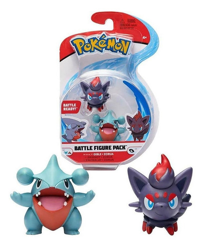 Imagem 2 de 3 de Pokémon Figuras De Ação Gible E Zorua - Figure Pack Sunny