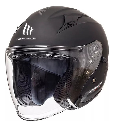 Casco Mt Helmets Of881 Jet Avenue Sv Solid Negro Matte