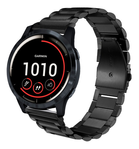 Correa De Eslabones Premium Para Garmin VĂvoactive 4 (45 Mm) Negro