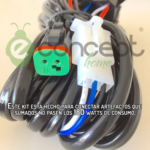 Kit De Instalación 180w Faros Auxiliares Cableado Seguro