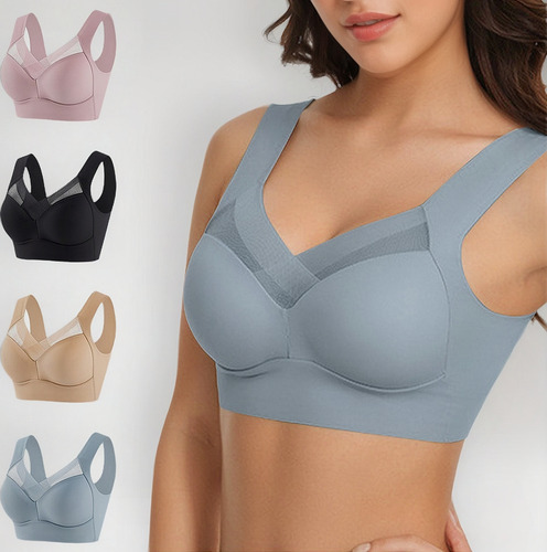 Chaleco De Encaje Sin Tirantes Para Mujer E Bra Con Lado Del