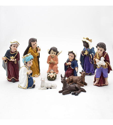 Presépio Infantil Resina 11 Peças 13 Cm