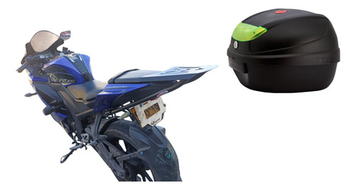 Parrilla Para Moto Yamaha R15 V3 Y Baúl Tomcat 30 Litros