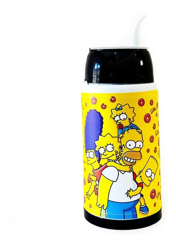 Mate Listo Plastico Automate Autocebante Cuero Los Simpsons