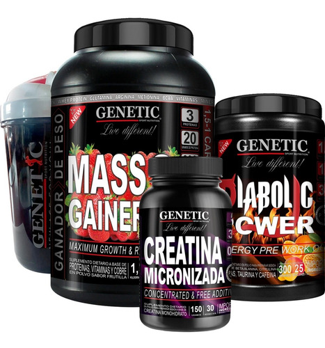 Masa Muscular Gainer Prework Diabolic Creatina Vaso Genetic