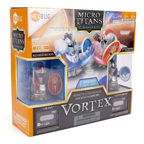 Hexbug Micro Vortex Titanes (centurion Vs Vikingo)