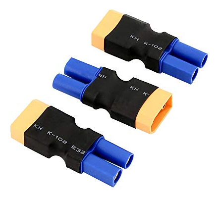 Pack De 3 Adaptadores Xt90 A Ec5 - Conexin Resistente