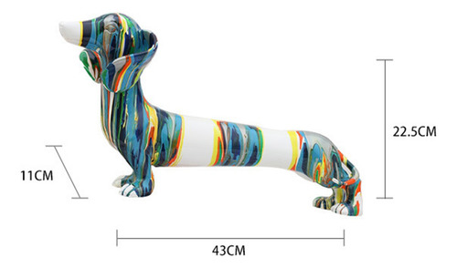 Resina Estatueta Estátua Coleções Colorido Animal Cão