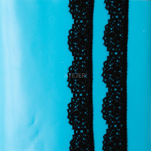 Imagen 3 de 6 de Puntilla Elastizada Lycra Brusela Art 5001 15mm X 10 Metros