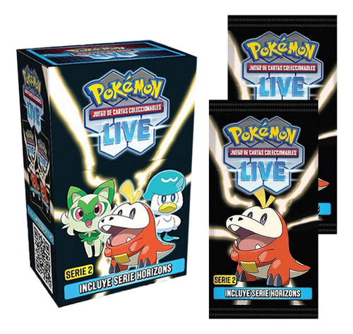 Caja + 5 Sobres Cartas Pokemon Live - Serie 2