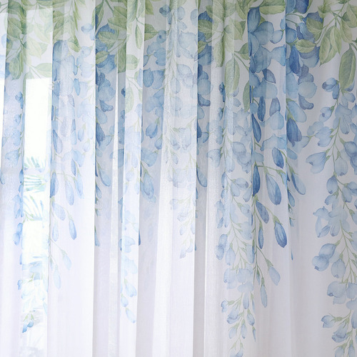 Uma Cortina Deixa Uma Janela Transparente Voile Drape Valanc