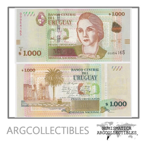 Uruguay Billete 1.000 Pesos 2015 P-98 Unc