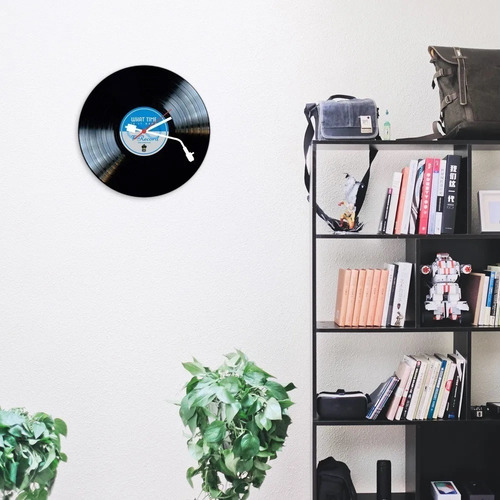 Relógio De Parede Disco De Vinil Azul Beek Geek's Rp-avinil