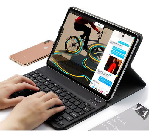 Qyiid Funda Para Teclado iPad Mini Generacion Cuero Cubierta