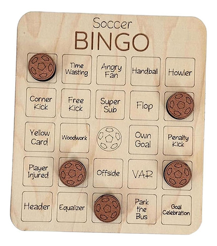 Juego De Bingo De Madera, Juego De Madera FĂștbol Americano