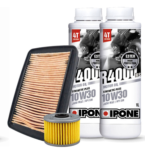 Kit Service Honda Cb250 New Twister Ipone 4000 10w30 Filtros