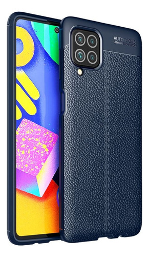Funda De Tpu Azul Con Textura De Lichi For Samsung Galaxy F62/m62