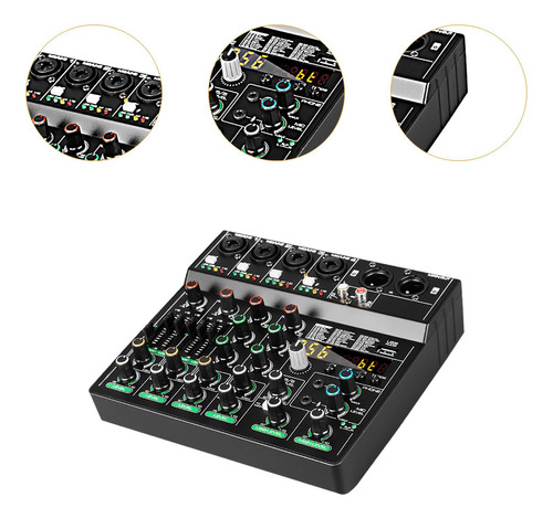 Mezclador De Audio Ajuste De Fuente De Audio Mezclador De 6