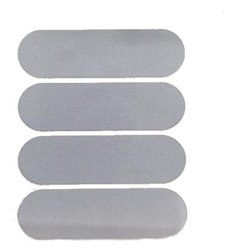 Kit Adesivos Refletivo Para Capacete Moto Cor Prata
