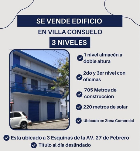 For Sale Edifcio Comercial En Villa Consuelo A 3 Esquina De La 27 De Febrero