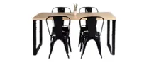 Comprar Mesa 140x80 Guatambú + 4 Sillas Tolix - Potro Mobiliario