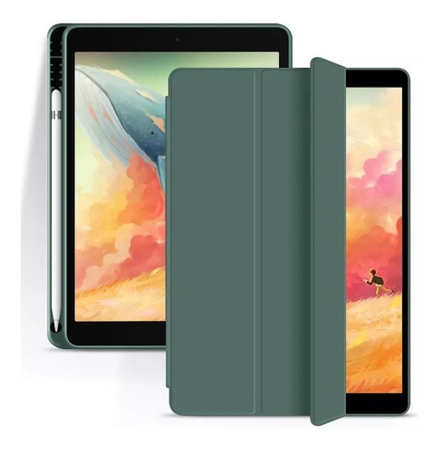 Carcasa Funda Smart Cover Con Ranura Lápiz Para iPad 10.2