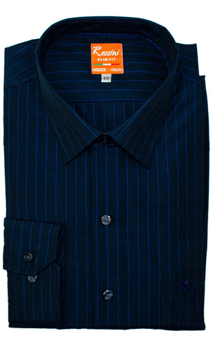 Camisa Sport M/ L Slim Fit Rayas Rossini Caballero 180