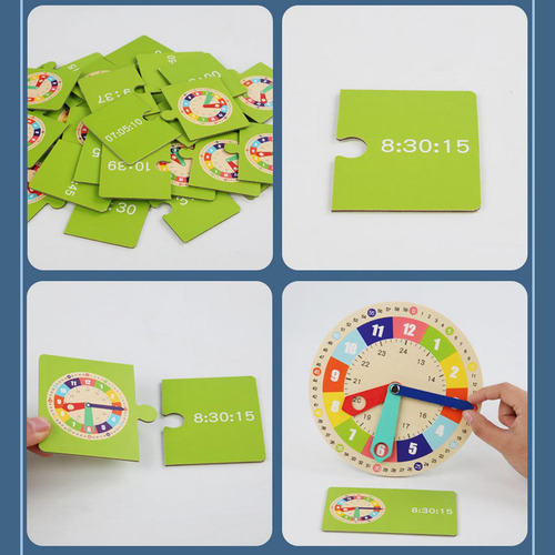 Juego De Actividades De Reloj De Enseñanza, Juguete De
