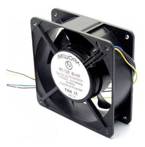 Microventilador Cooler Rt-120 Bivolt C/ Rolamento 115/230v - 53102 - 120x120x38mm