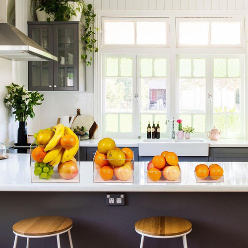 4 Peças Cubo Acrílico Caixa De Exibição Riser Food Riser