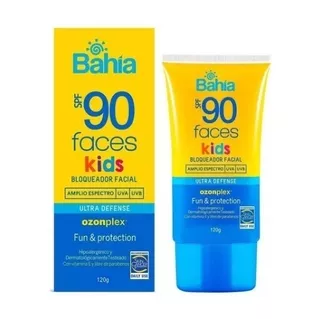 Bloqueador Bahia Faces Kids Spf90 120 G Skin Cancer C/c