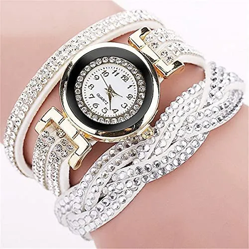 Cdybox Reloj De Moda Con Diamantes De Imitación, Pulsera De