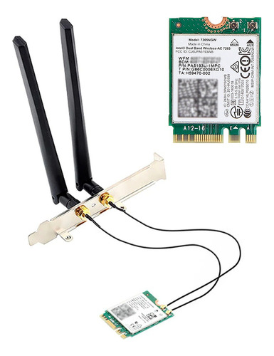 Kit Placa Wifi Bluetooth Pc Escritorio Intel M.2 Wireless