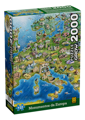 Puzzle Grow Monumentos Da Europa 2000 Peças