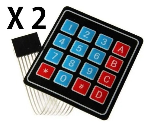 Teclado Matricial Arduino 4x3 Membrana Adhesivo 12 Teclas