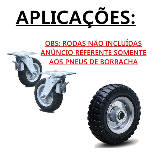Kit 4 Pneu Maciço 6x2 Para Carrinho De Carga A1 (Usado)