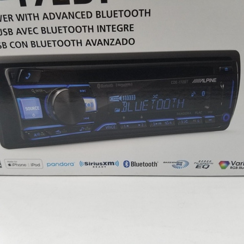 Imagen 3 de 4 de Auto Estereo Alpine Bt Aux Usb Cd Variable Iluminacion