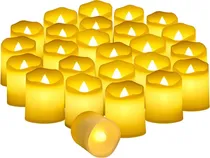 Comprar 24 Velas Led Sin Llama Con Pilas Llama Simulada Realistas