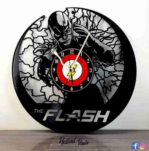 Reloj De Vinilo Flash Dc Comics Regalos Decoracion