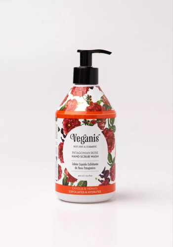 Veganis- Jabon Liquido Exfoliante Rosa Patagonica X400 Ml