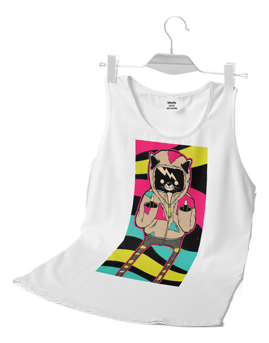 Polera Musculosa Gato Colores