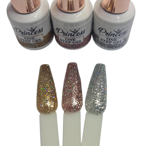 Gel Semipermante Metalico Princess 3 Pcs