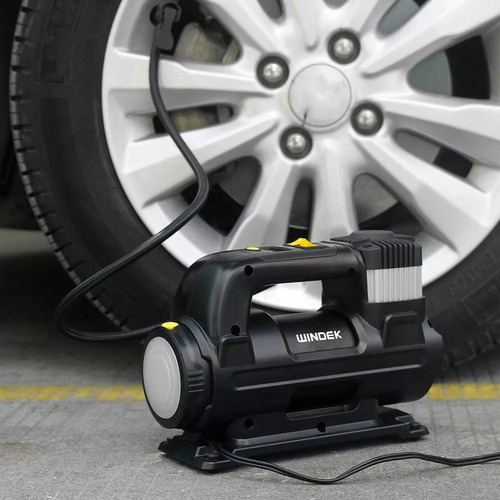 Inflador Digital De Llantas Windek 12v 100psi Con Luz Led Color Negro Fase Eléctrica Monofásica