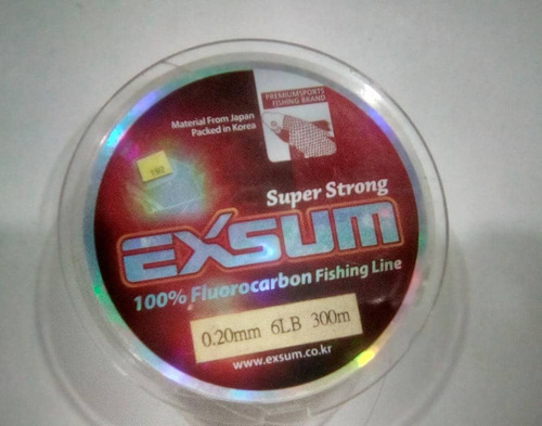 Nylon Exsum 100 % Fluorocarbono 0,20 Mm 6 Lb 300 Metros