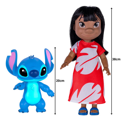 Boneca Lilo + Stitch Bonecos Articulados Filme 2025 Disney