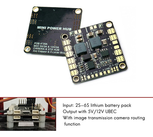 Placa De Distribución De Energía Power Hub Pdb Con Bec 5v Y