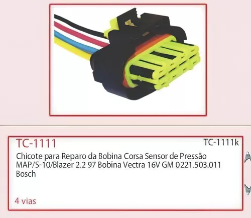 Conector Bobina Vectra 3 fios e Bobina Individual Marea Turbo - FuelTech  Brasil