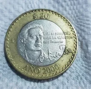 Moneda $20 Pesos Año 2000